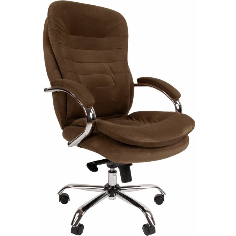Кресло руководителя Chairman 795 коричневое (ткань велюр) главное фото