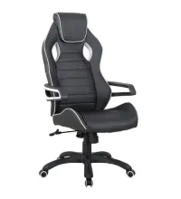 Игровое кресло  "Techno Pro GM-003", экокожа, черное/серое, вставки серые, 531814