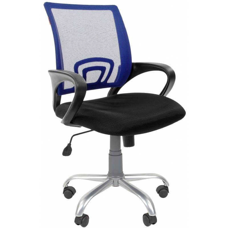 Кресло chairman 696_silver (черно-синий) главное фото